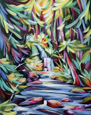 Waterfall in Forest Nature