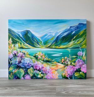 Blooming Garden by the Fjord