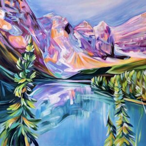 Moraine Lake in Sunset